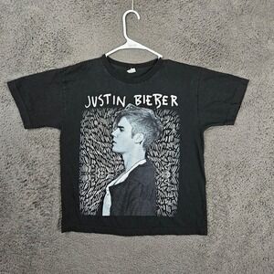 Justin Bieber Purpose World Tour 2016 Graphic T-Shirt Youth Large Black Alstyle